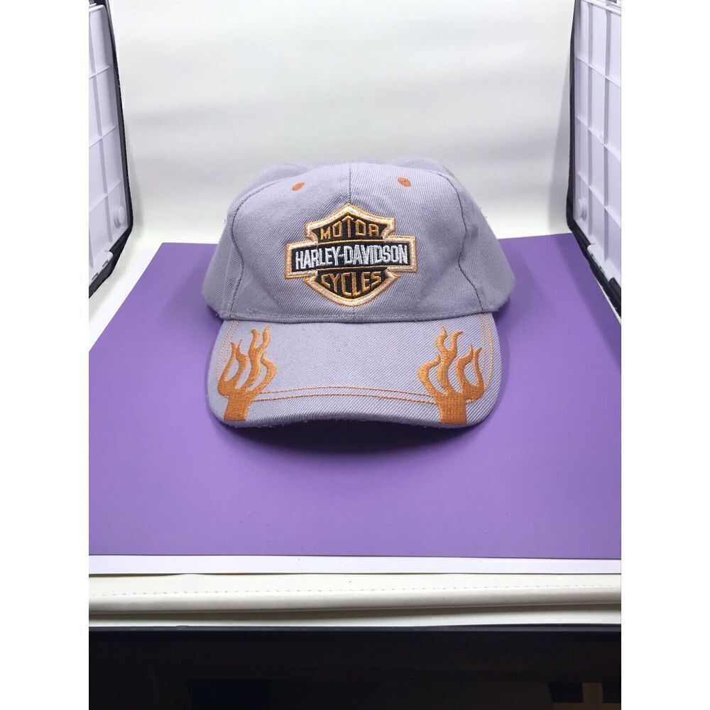 Harley Davidson Cap Tan/ Orange  100% Cotton  One Size Embroider